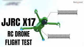 JJRC X17 RC Drone Flight Test Review GPS Foldable Quadcopter FPV HD Camera  Banggood RC Store [upl. by Ninahs463]