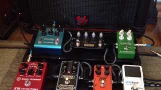 Pedalboard demo XTS Atomic Overdrive Mesa Flux Drive Empress Tape Delay [upl. by Llydnek519]