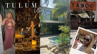 TULUM GIRLS TRIP TRAVEL VLOG  beach club going Tulum restaurants [upl. by Vaclav]