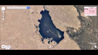 Lake Milh Iraq  Evaporation Time Lapse [upl. by Noivert390]