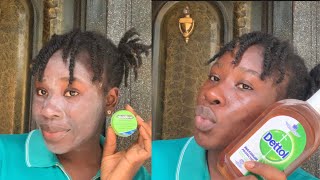 How to use DETTOL antiseptic and NIXODERM to clear your pimples nd dark spots step by step [upl. by Doretta]