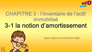 Cours de comptabilité financière  lamortissement des immobilisations corporelles et incorporelles [upl. by Suivatco]