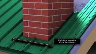 How to install chimney flashing when using Unions MasterRib metal roofing panel [upl. by Verneuil]