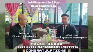 Job Placement in Top 5 Star Hotel Courtyard by Marriott  Congratulations Saiffudin for your Job [upl. by Ronnholm]