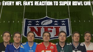 Every NFL Fans Reaction to Super Bowl LVII [upl. by Einnij]