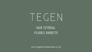 Quick How To Filigree Barrette in Onyx  Tegen Accessories [upl. by Robyn642]