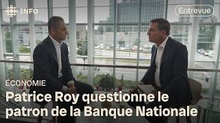 Économie et immigration  entrevue avec le patron de la Banque Nationale [upl. by Maible]