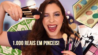 MAKE COM MEUS PINCEIS FAVORITOS  DAYMAKEUP REAL TECHNIQUES ANA PAULA MARÇAL E MACRILAN [upl. by Cly220]