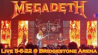 MEGADETH Live  Bridgestone Arena FULL CONCERT 5622 Metal Tour Of The Year Nashville TN 60fps [upl. by Aihseuqram]