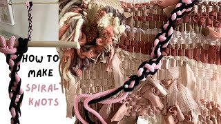 HOW TO MAKE SPIRAL KNOTS  Macrame Technique  MacroWeave  Didsbury Art Studio [upl. by Annoj918]