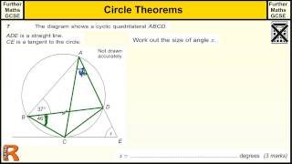 Circle Theorems GCSE Further Maths revision Exam paper practice amp help [upl. by Jr]