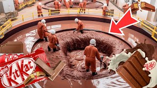 How KITKAT Chocolate is Made  7 MILLION KITKAT Chocolates EACH Day🍫🏭 [upl. by Ecyarg872]