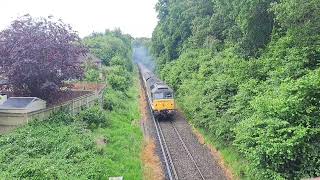 LSL 47828 tnt with 47810 quotCrewe Diesel Depot on 1Z27 at Funtley 220624 [upl. by Ellatnahc]