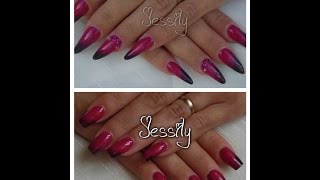 Ongle en gel dégrader de 2 couleur avec les produits Nailangel [upl. by Poole]