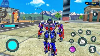 Optimus Prime Multiple Transformation Jet Robot Car Game 2020  Android Gameplay [upl. by Dobrinsky]