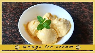 Easy Mango Ice Cream Recipe  How to make Mango Ice Cream at Home  Lisa Vlogs [upl. by Nhtanhoj629]