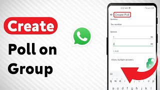 How to Create A Poll on WhatsApp Group Updated [upl. by Star]