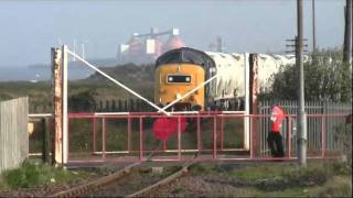 GBRF hire Deltic 55022 Royal Scots Grey [upl. by Solohcin]