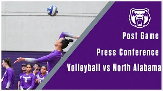 Volleyball vs North Alabama Post Game Press Conference [upl. by Munro121]