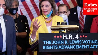 Speaker Pelosi Remembers John Lewis After Passage Of Voting Rights Legislation [upl. by Bunow735]