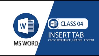 MS word for beginners  cross reference  header  footer  class 04 [upl. by Minnnie417]