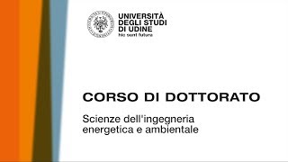 Dottorato Scienze dellingegneria energetica e ambientale [upl. by Enia930]