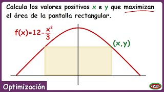 Optimización de Funciones Área de rectángulo bajo una parábola [upl. by Ycniuqal]