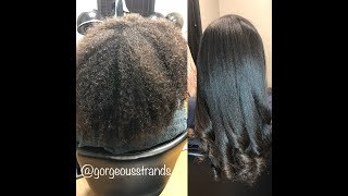 How to Flat Iron THIIIIIICK Natural Hair 🤯😱 [upl. by Nahoj239]