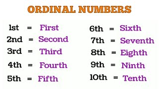 Ordinal Number। Ordinal Numbers 1100। Ordinal Numbers in English। Spelling Ordinal Numbers in Maths [upl. by Risser]