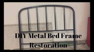 DIY Metal Bed Frame Restoration  Carissa Cantu [upl. by Imuyam]