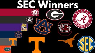 SEC Championship Game Winners19922024 [upl. by Enneiluj]