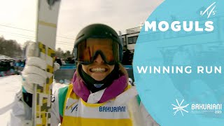 Perrine Laffont SWE  Gold  Womens Moguls  Bakuriani 2023 [upl. by Atirrehs]