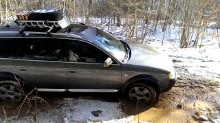 Audi AllRoad on full height suspension clears mud hole [upl. by Santa]