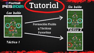 Formación Fluida y Tácticas Favoritas PES 2021 Tutorial ¿Cómo activarlas y combinarlas [upl. by Ynnos294]