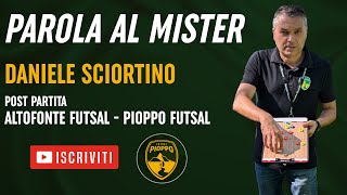 Parola al Mister  Daniele Sciortino  post gara tra Altofonte e Pioppo Futsal interview futsal [upl. by Pierette]