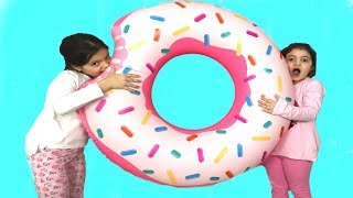 MASAL VE ÖYKÜNÜN KÜÇÜK DONUTU BÜYÜK DONUTA DÖNÜŞTÜ  Magic Big Donut [upl. by Dodi]