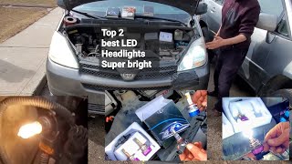 Top 2 Best LED Headlights 6000k Super Bright Quick Test amp Review How To Install [upl. by Auqenwahs]