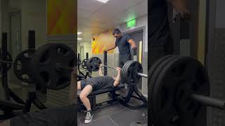 145kg Bench Press Reps Warm Up powerlifting strong fitness [upl. by Ayor]