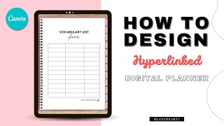 Design a Hyperlinked Digital Planner using CANVA and Google Slides  Blanche Art [upl. by Elleimac]