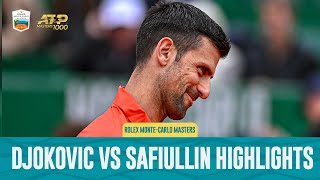 Novak Djokovic vs Roman Safiullin Highlights  Rolex Monte Carlo Masters 2024 [upl. by Warner]