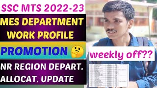 SSC MTS 202223MES department in detailswork profileNR department allocation [upl. by Deden]