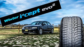 TIRE REVIEW Hankook Icept Evo2 Winter Tires on my B6 Audi A4 [upl. by Esinwahs219]