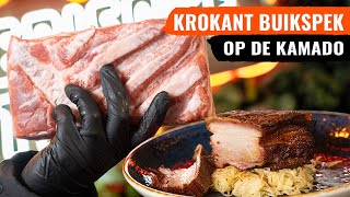 Krokant BUIKSPEK Langzaam gegaard op de BBQ [upl. by Adnat]