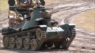 Japanese Type 95 HaGo Light Tank running at Tankfest 2022 [upl. by Hugues]