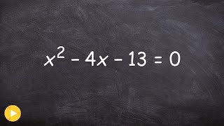 Solving a quadratic by completing the square [upl. by Aivitnahs82]