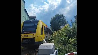 Ein HLB RB 92 mit Makro in Attendorn train trainspotting züge railway subscribe sauerland [upl. by Otrebron]