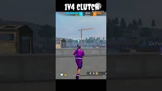 CS RANK AWM 1V4 CLUTCH IN FREE FIRE MAX 1vs4inclashsquadranked shortsviral booyah [upl. by Yram]