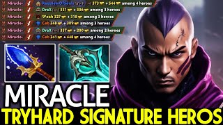 MIRACLE Anti Mage TryHard with Signature Heros Crazy Plays Dota 2 [upl. by Ahsinnod]