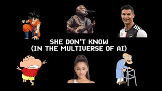 She Dont Know In The Multiverse of AI   Millind Gaba  Shinchan  Modi Ji  Vegeta  Ariana Ji [upl. by Atinnor]