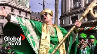 St Patrick’s Day Dublin awash in green as thousands line streets for annual parade [upl. by Salas97]